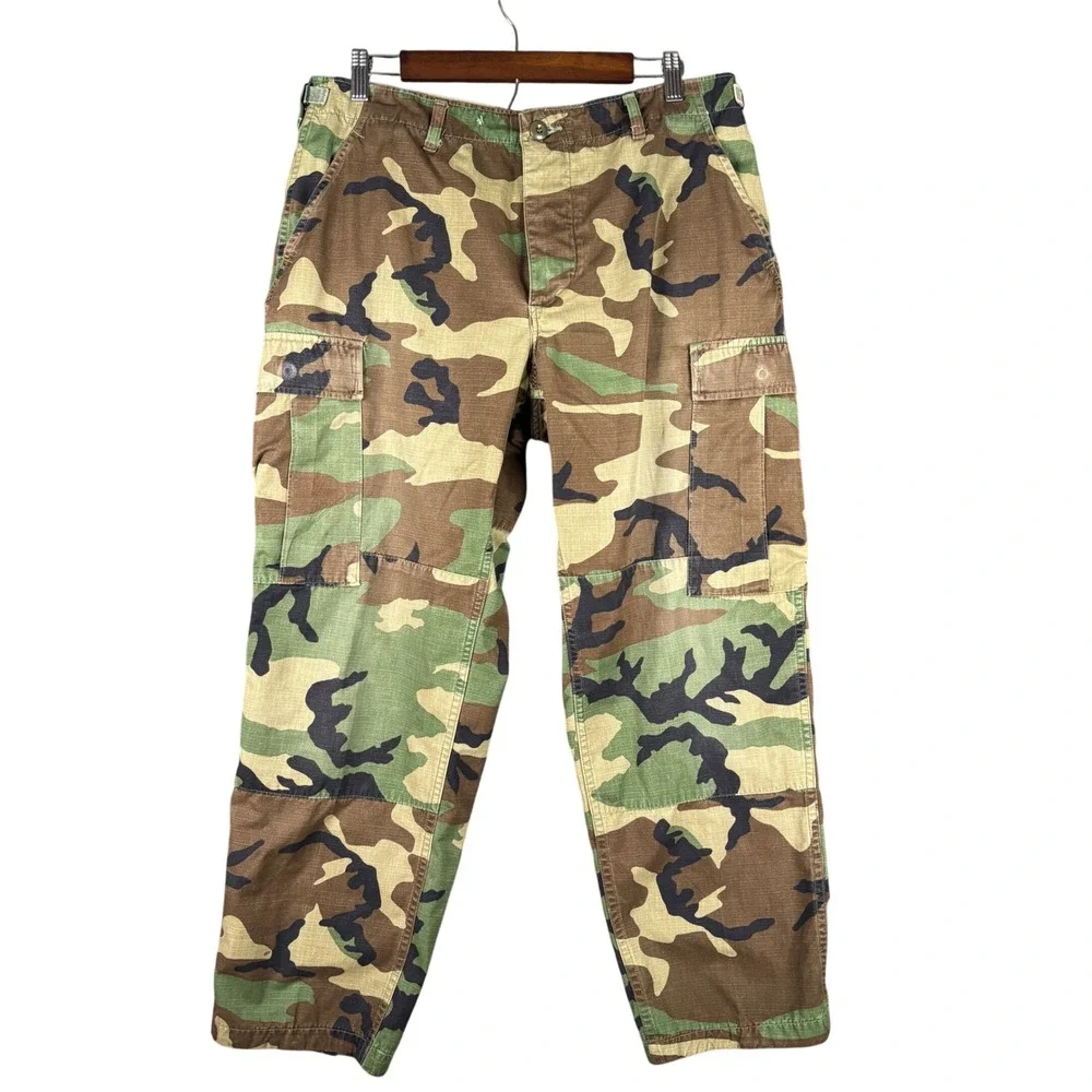 Propper US Military Woodland Camo Cargo Pants Med Short Ripstop Utility Work